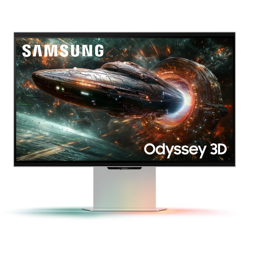Samsung odyssey 3d g90xf 27 4k uhd gaming monitor (zilver, 2x hdmi, displayport, 2x usb-a, usb-b, 165 hz)