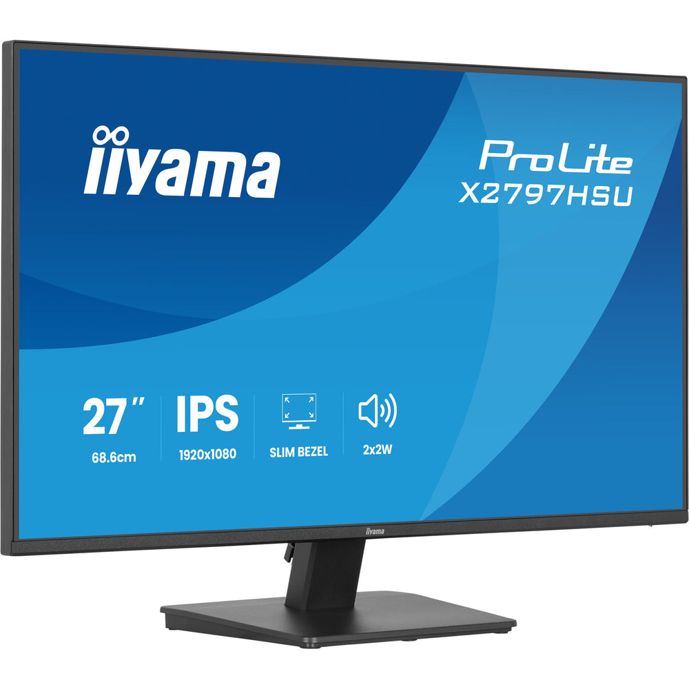 Iiyama prolite x2797hsu-b1 27 monitor (zwart, 120hz, hdmi, displayport, usb-c, audio)