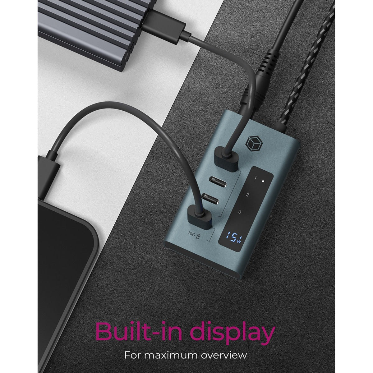 ICY BOX ICY BOX IB-HUB1454-C31 4-poorts USB 3.2 Gen 2 Type-C hub