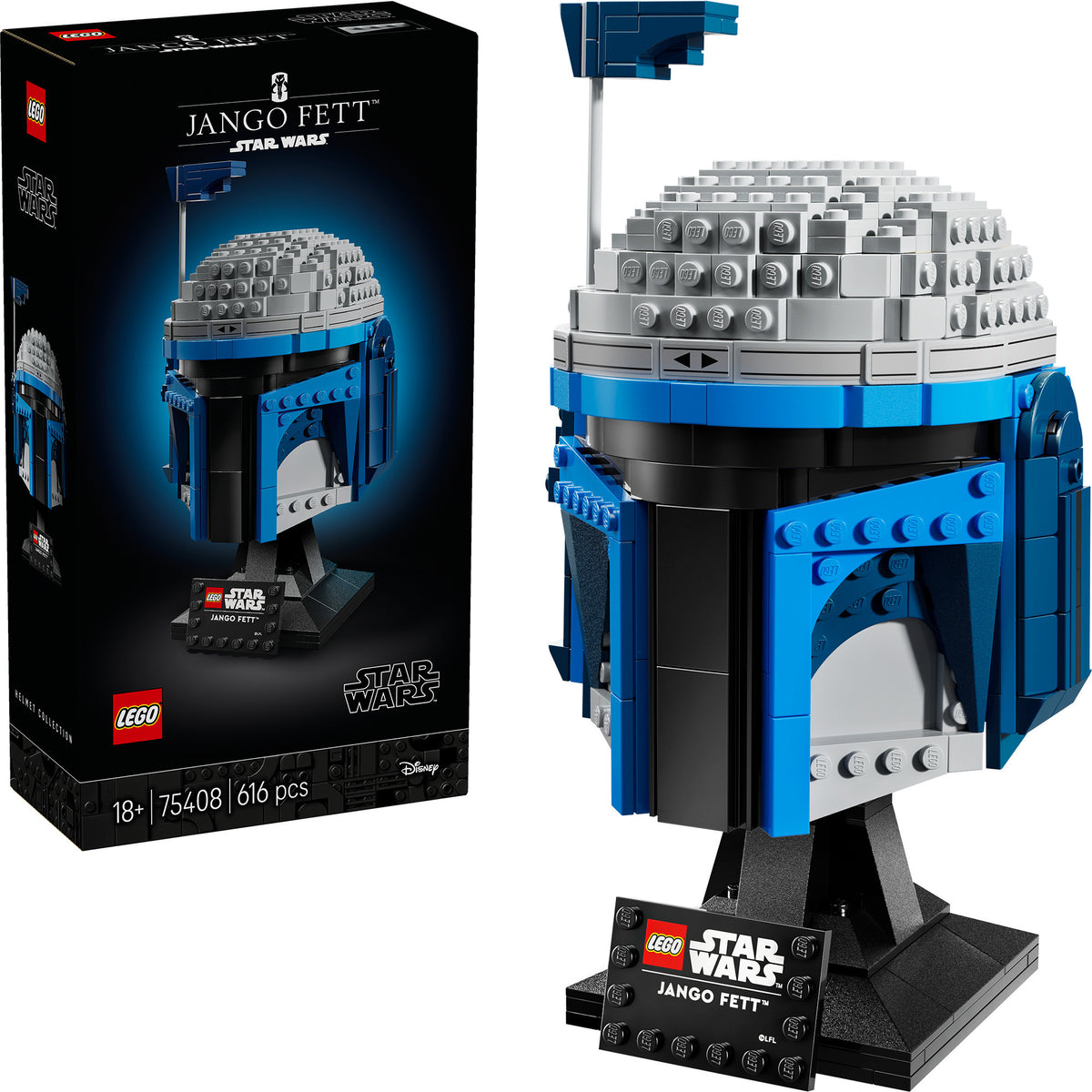 Lego star wars 75408 jango fett helm decoratie en bouwpakket voor volwassenen