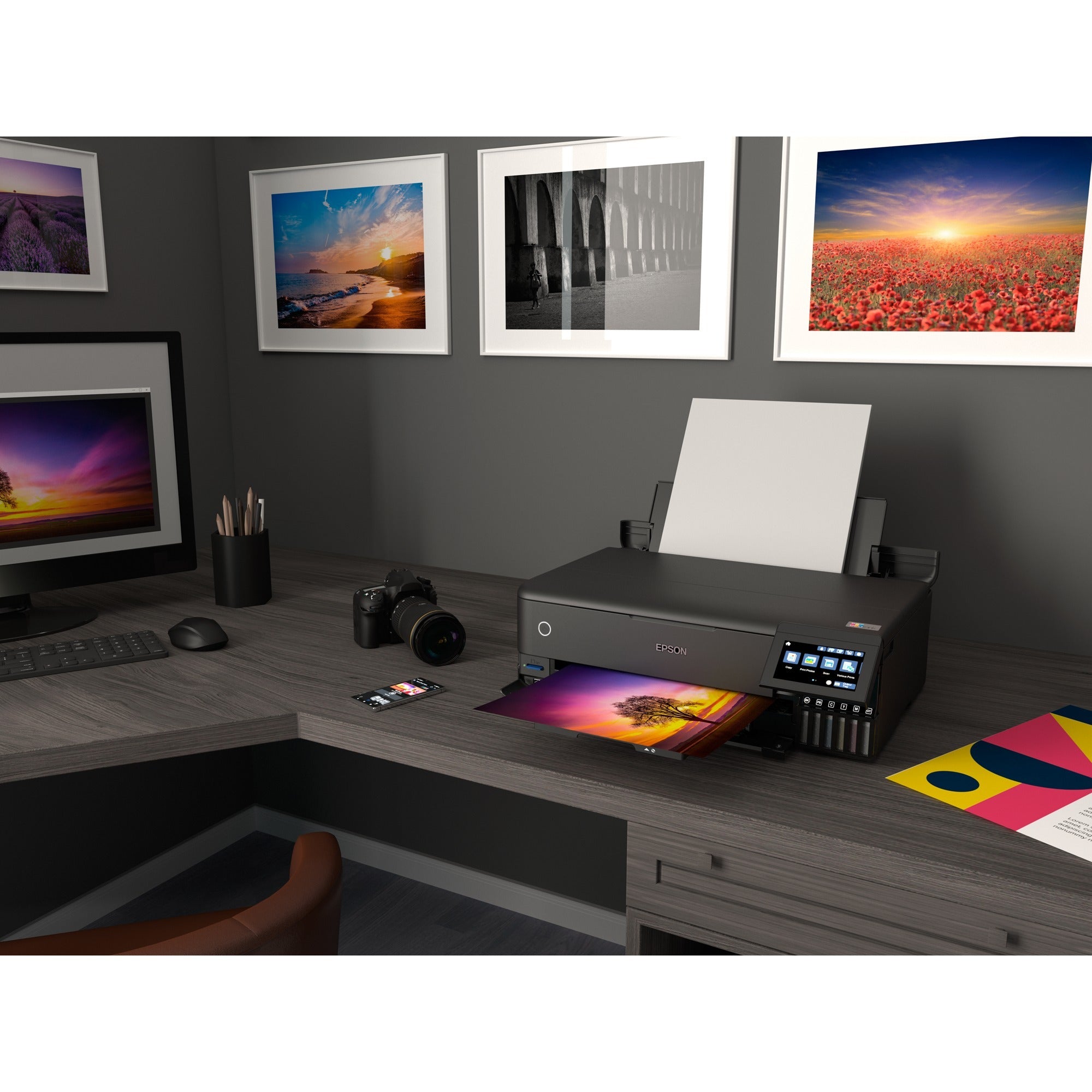 Epson ecotank et-8550 all-in-one inkjetprinter (zwart, usb, wlan, scannen, kopiëren)