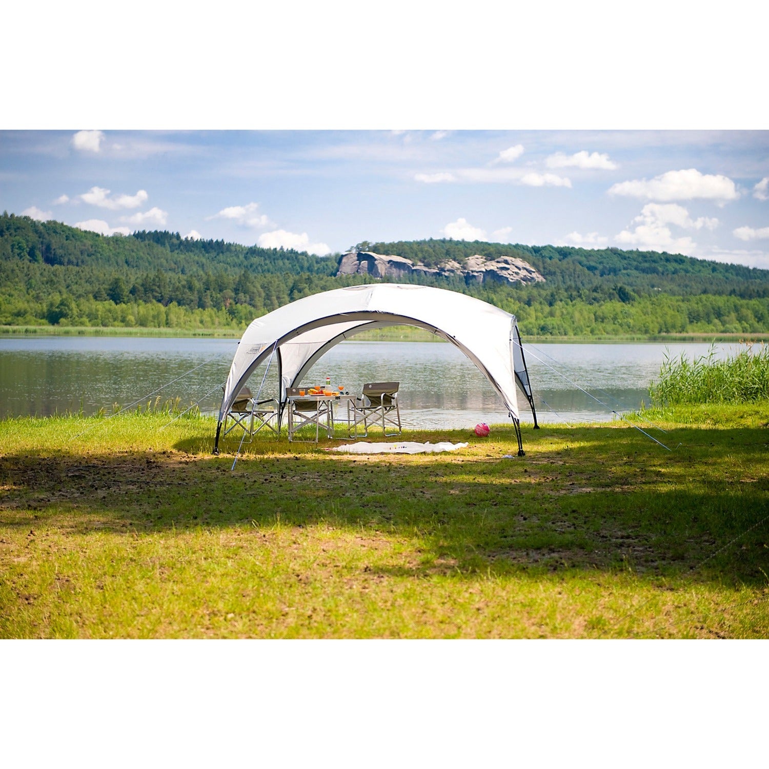 Coleman event shelter l paviljoen (lichtgrijs grijs, 3.65 x 3.65 m)