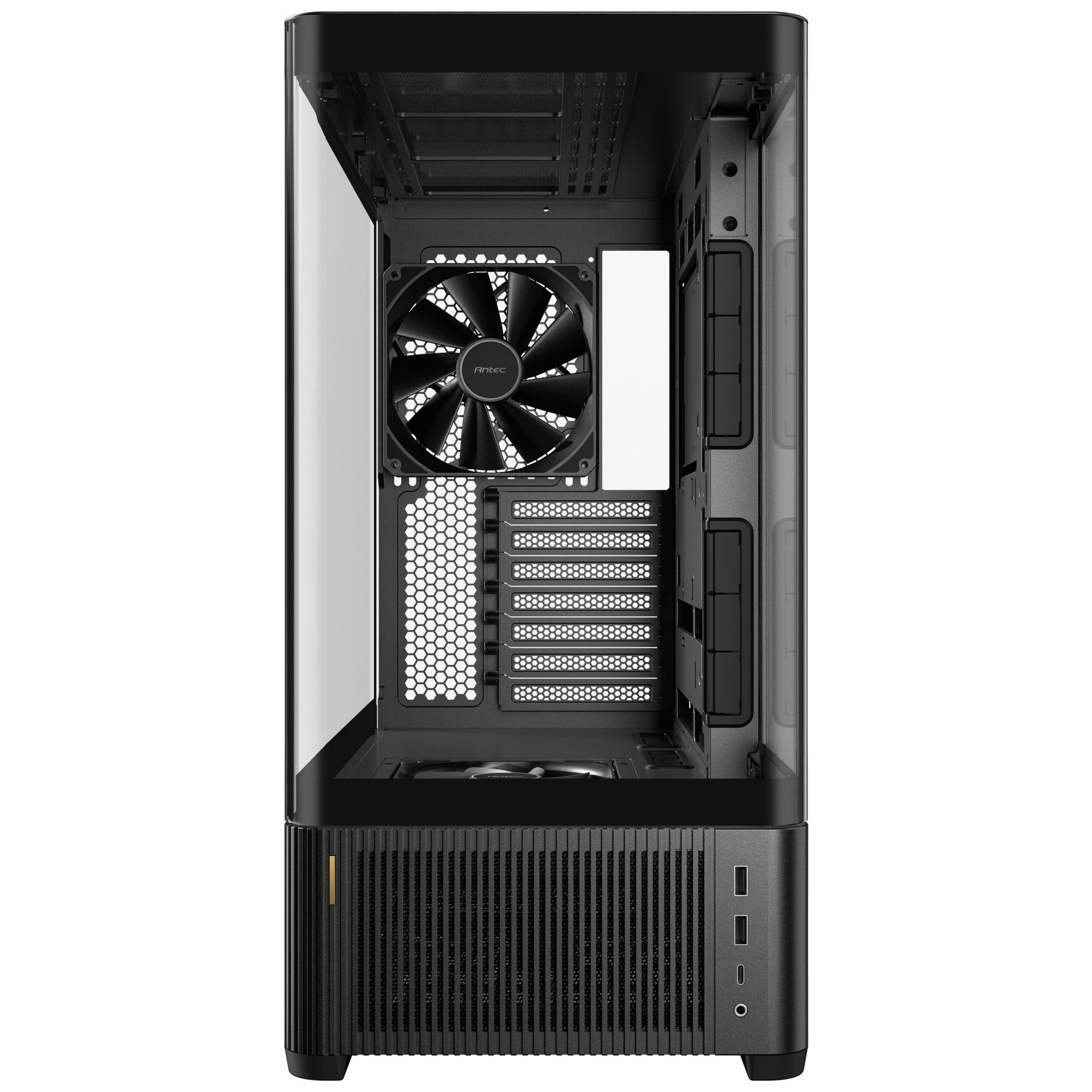 Antec c6 curve air midi tower behuizing (zwart | 2x usb-a | 1x usb-c | tempered glass)