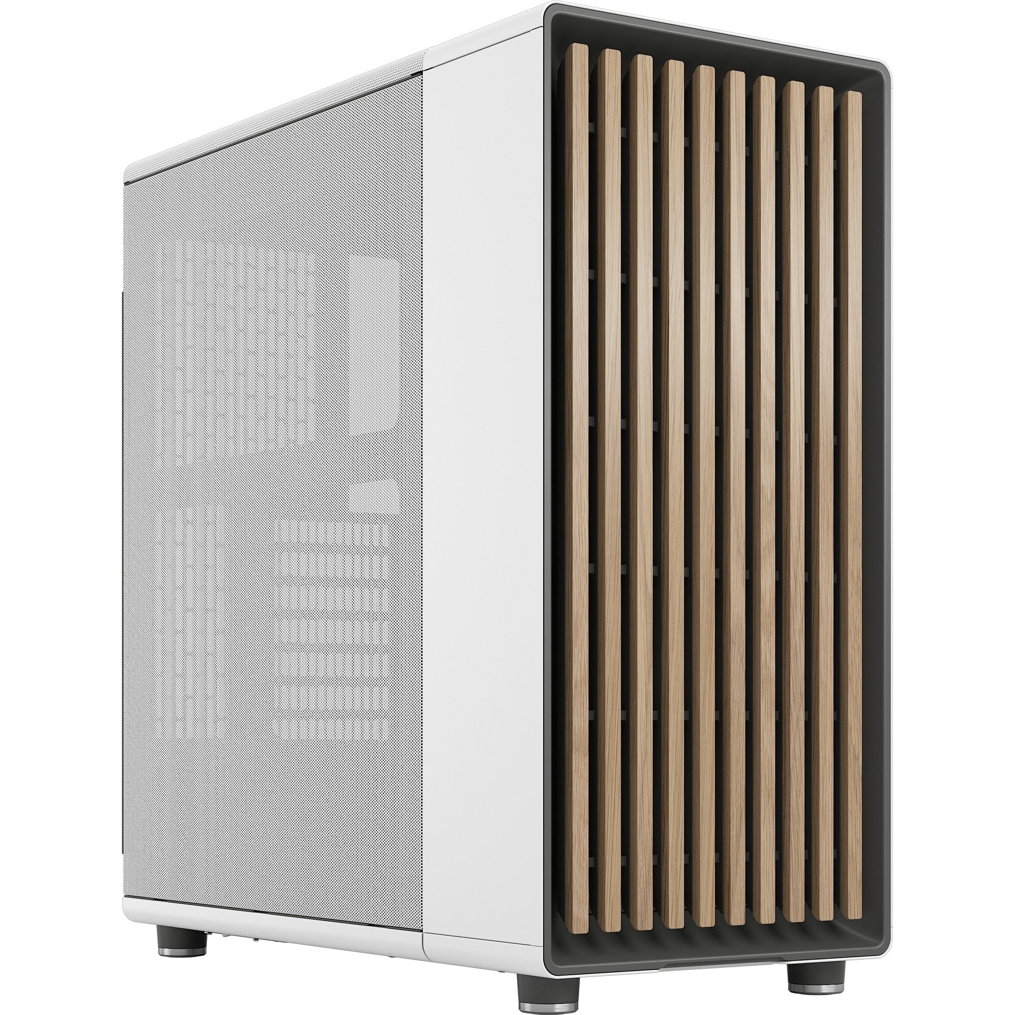 Fractal design north midi tower behuizing (wit houtkleur | 2x usb-a | 1x usb-c)
