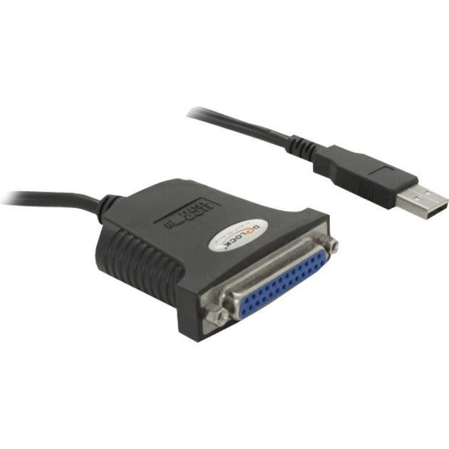 Delock USB-A 1.1 to parallel cable (black, 0.8 meter)