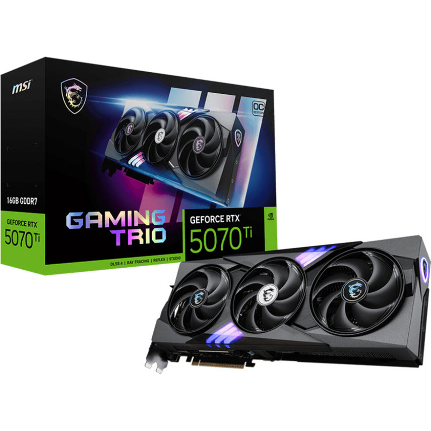 Msi geforce rtx 5070 ti 16g gaming trio oc grafische kaart (3x displayport, 1x hdmi)