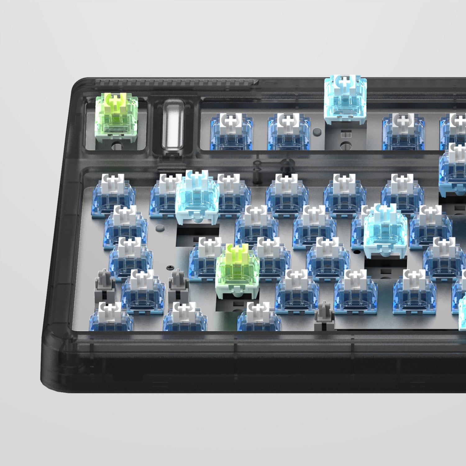 Iqunix og80 dark side wireless mechanical keyboard, gaming toetsenbord (zwart, us lay-out, gateron red, rgb leds, 80% (tkl), hot-swappable, pbt, 2.4ghz | bluetooth 5.1 | usb-c)