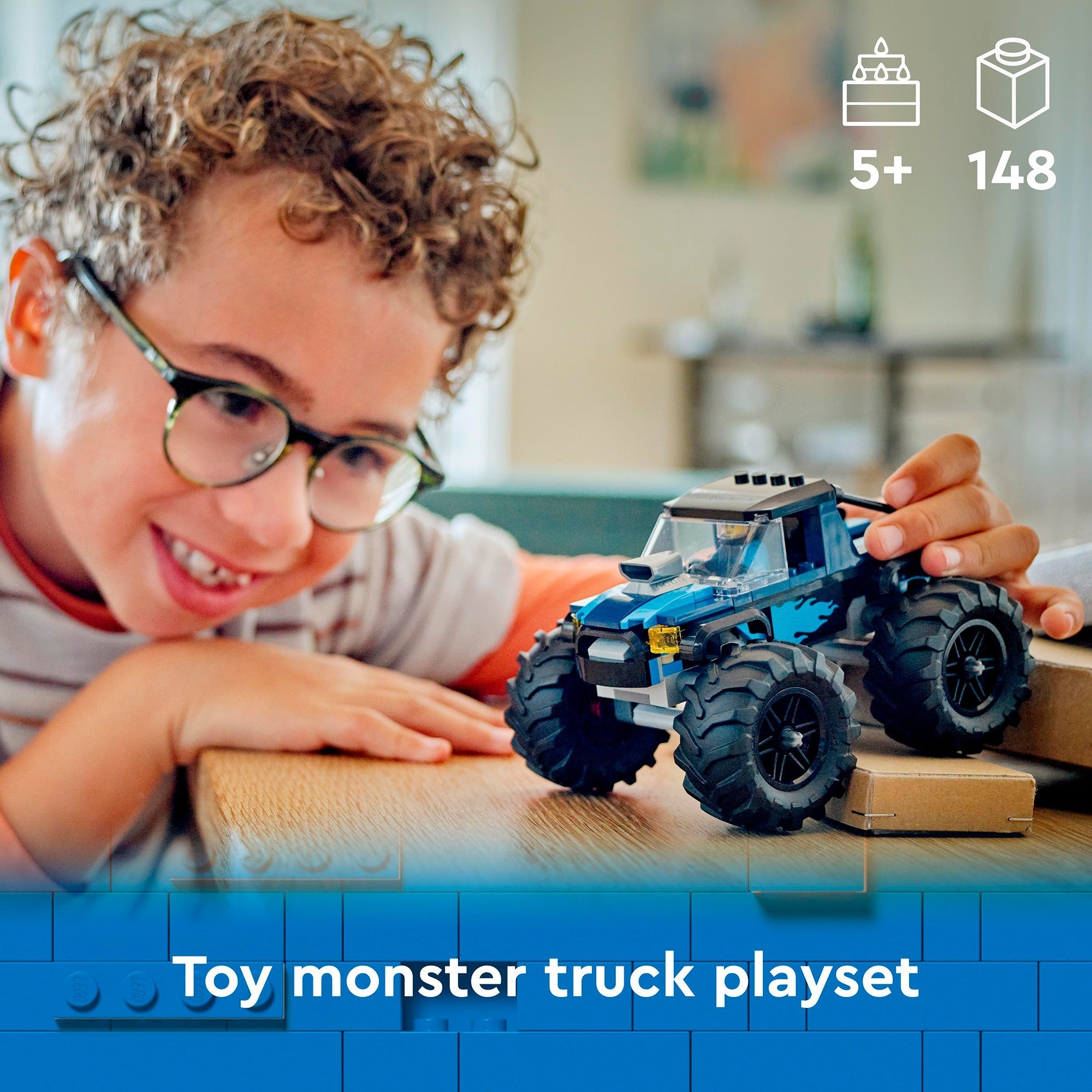 Lego city - blauwe monstertruck constructiespeelgoed (60402)