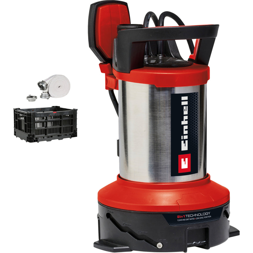 Einhell flutset ge-dp 7535 n ll eco vuilwaterpomp dompel- en drukpompen (rood zwart)