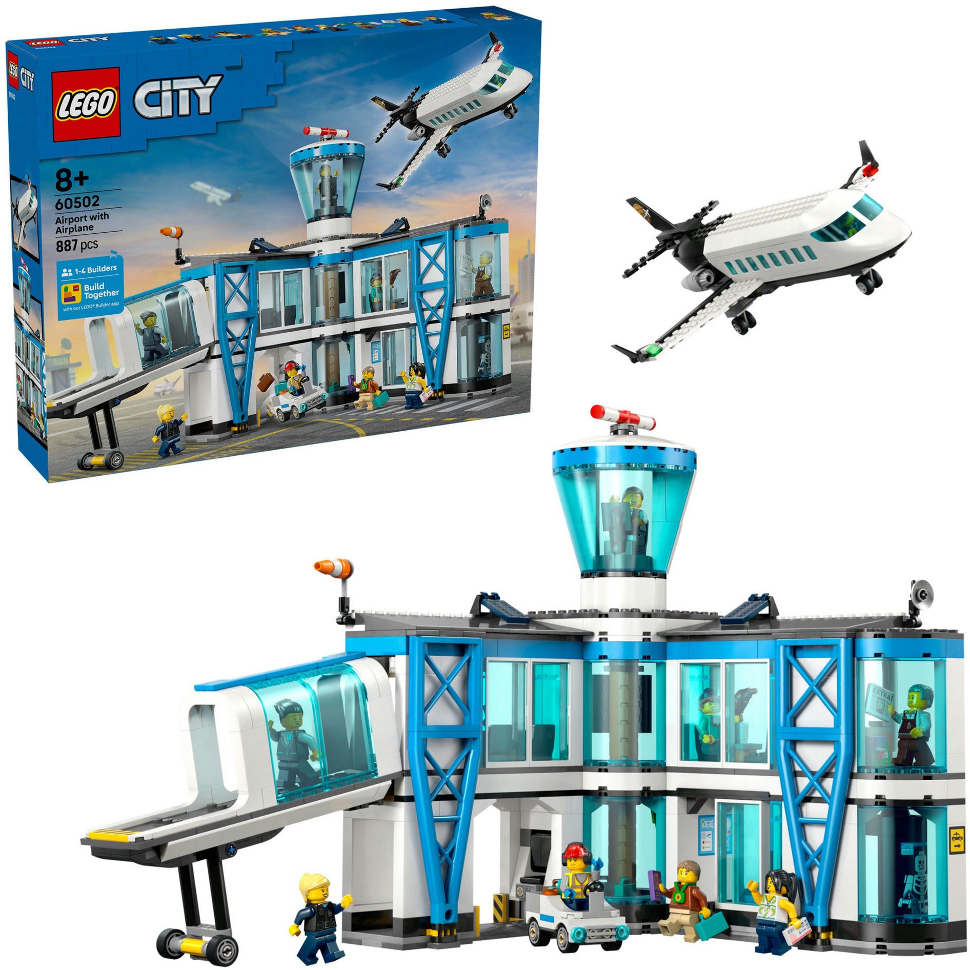Lego city - luchthaven met vliegtuig constructiespeelgoed (60502)
