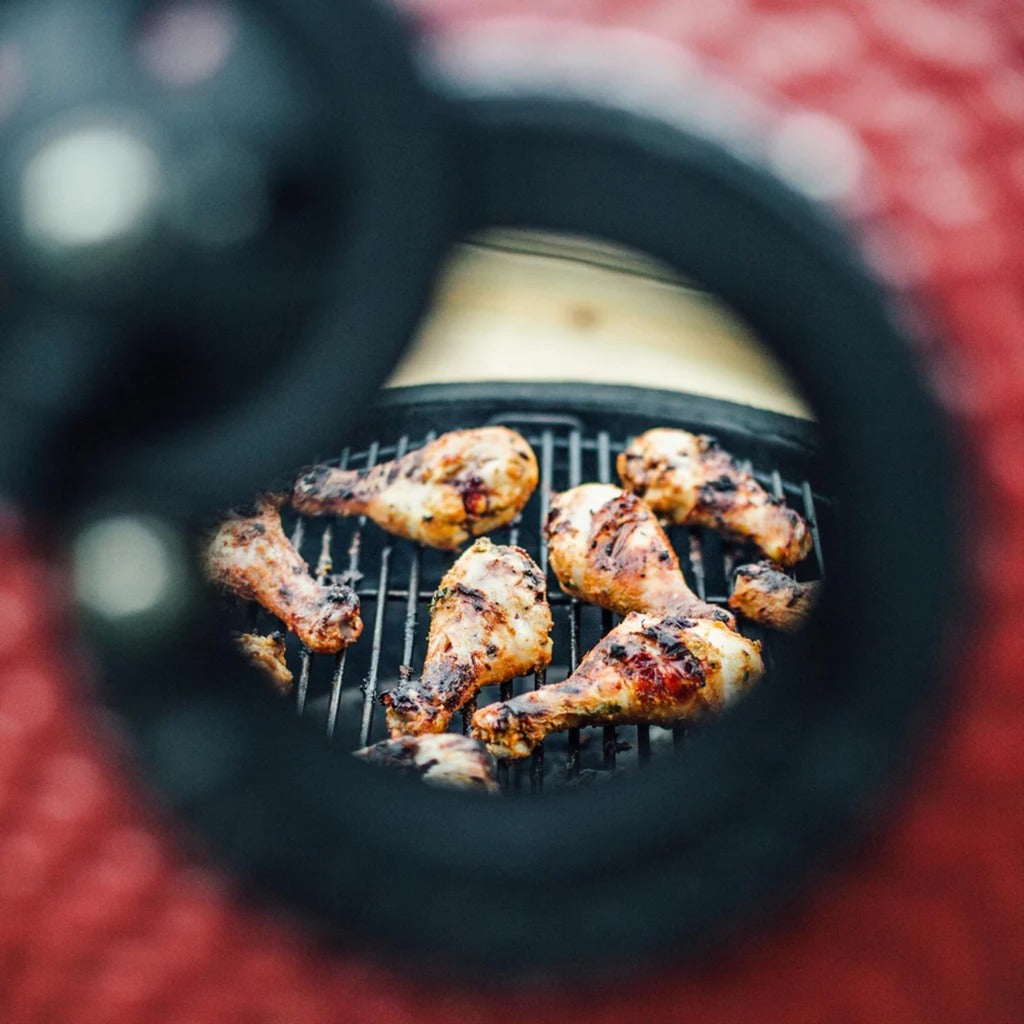 Kamado joe big joe i houtskoolbarbecue (rood zwart, ø 61cm)