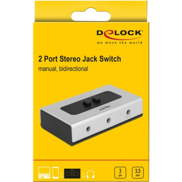 DeLOCK DeLOCK Switch Stereo Jack 3,5 mm 2 poorts handmatige bidirectionele