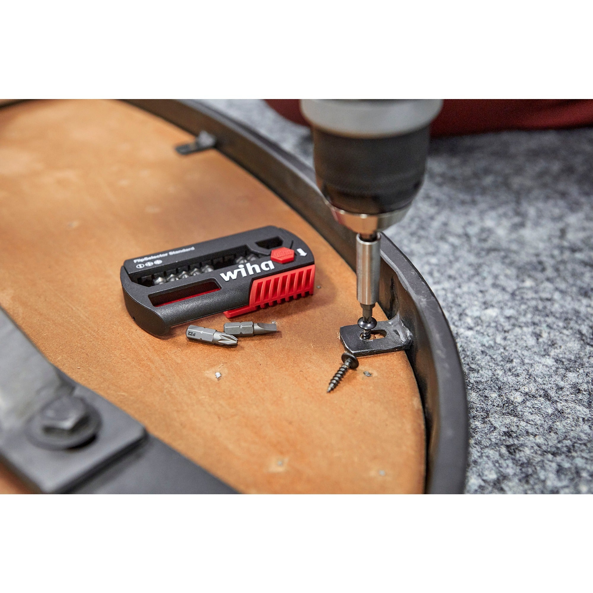 Wiha bitset flipselector standard 25 mm phillips, pozidriv, torx® 15-delig 1 4 c6,3 met riemclip in blister - 39060 - 39060a