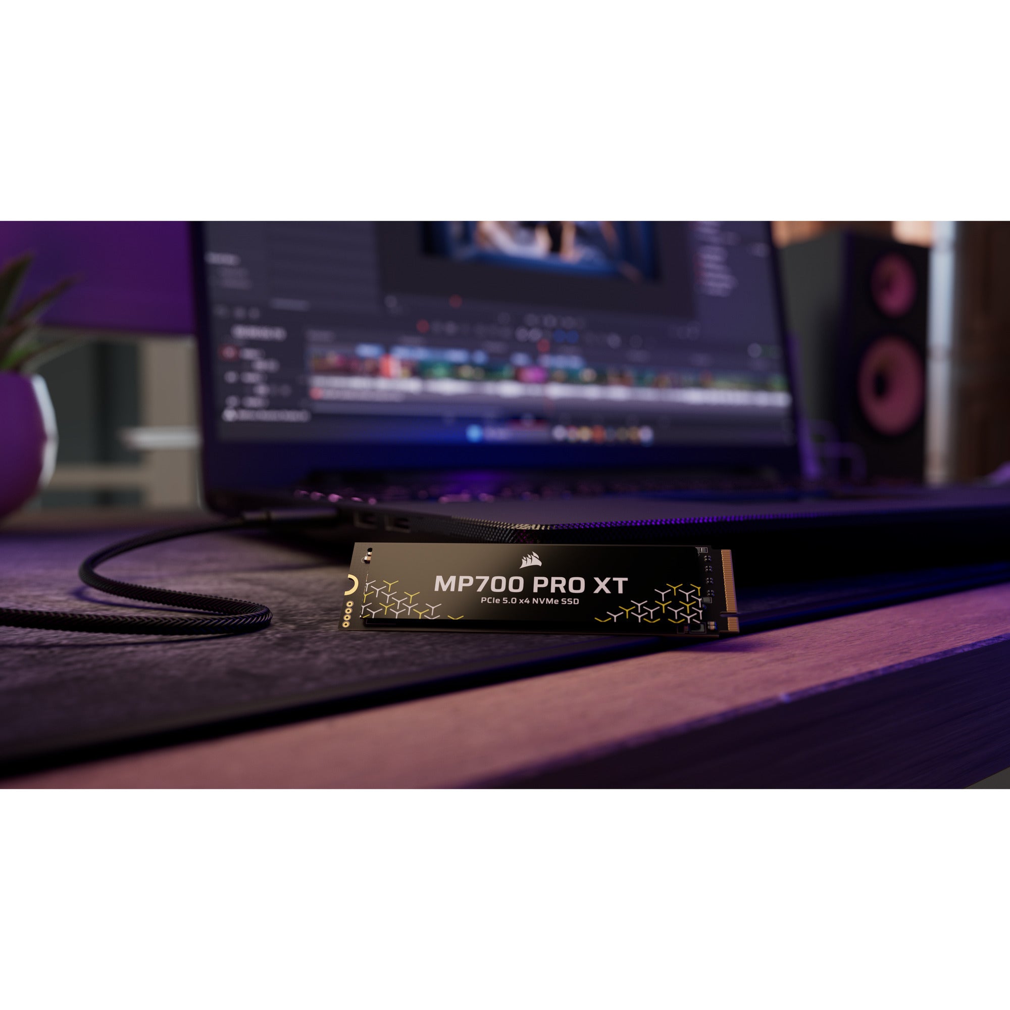 Corsair mp700 pro xt 2 tb ssd (zwart, pcie gen5 x4 nvme 2.0, m.2 2280, 3d tlc nand)