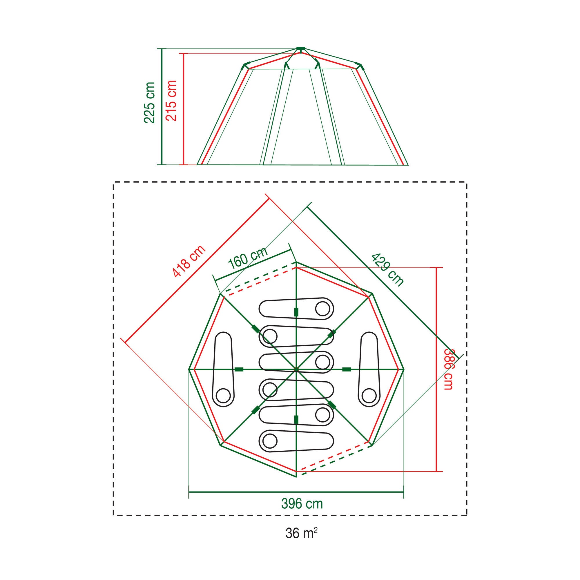 Coleman octagon 8 tent (grijs)