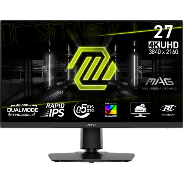 Msi mag 272urdf e16 27 4k ultra hd gaming monitor (zwart, 1x displayport, 2x hdmi, 2x usb-a, 160 hz 320 hz)