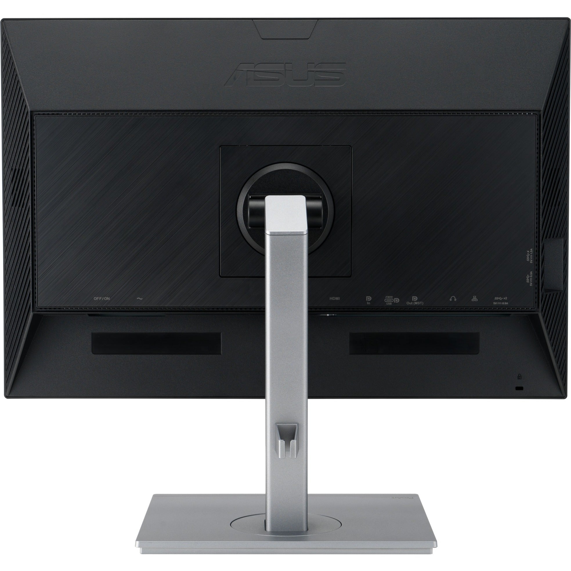 Asus proart display pa248cnv 24 monitor (zwart zilver, 75 hz, hdmi, displayport, usb, lan, audio)