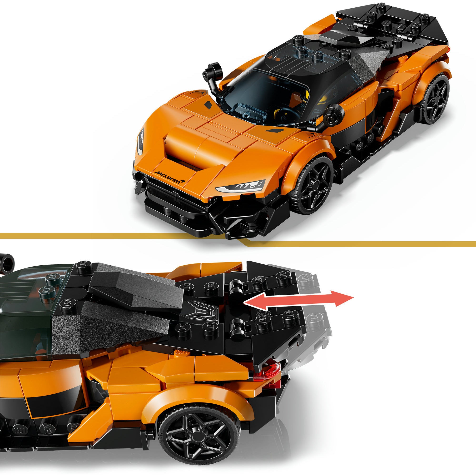 Lego ® speed champions mclaren w1 – de echte supercar met 1 minifiguur - raceauto - 77257