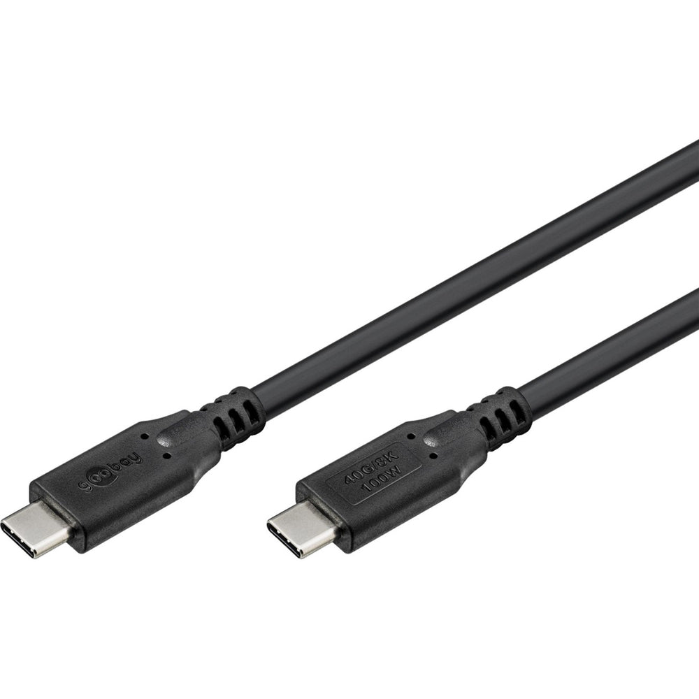 Goobay usb-c 4.0 > usb-c kabel (zwart, 2 meter)