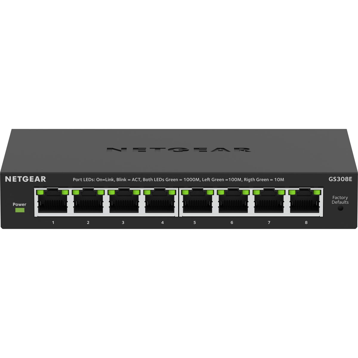 Netgear 8-poorts gigabit ethernet plus-switch (gs308ev4) (zwart)
