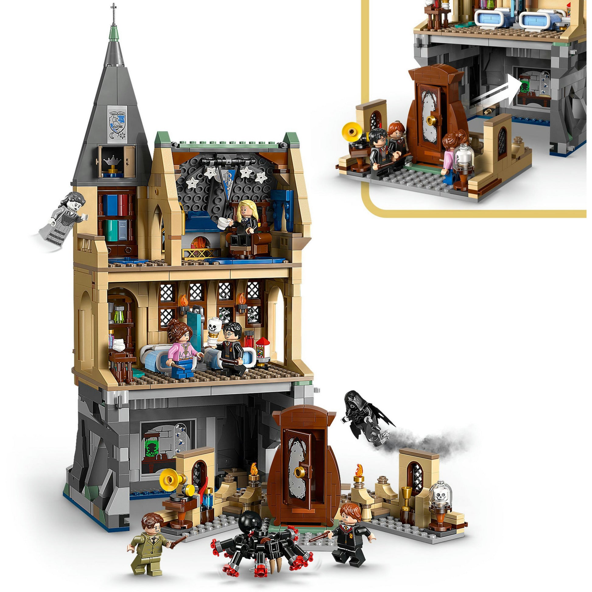 Lego harry potter kasteel zweinstein: ziekenzaal bouwpakket voor kinderen met 7 minifiguren - 76463