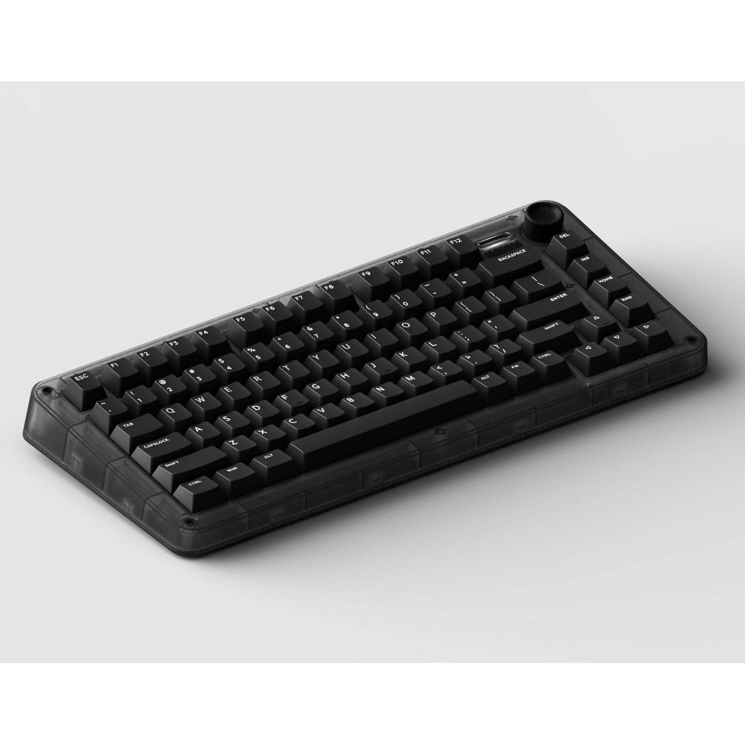 Iqunix zx75 dark side wireless mechanical keyboard, gaming toetsenbord (zwart, us lay-out, gateron brown, rgb leds, 75%, hot-swappable, double-shot pbt, 2.4ghz | bluetooth 5.1 | usb-c)