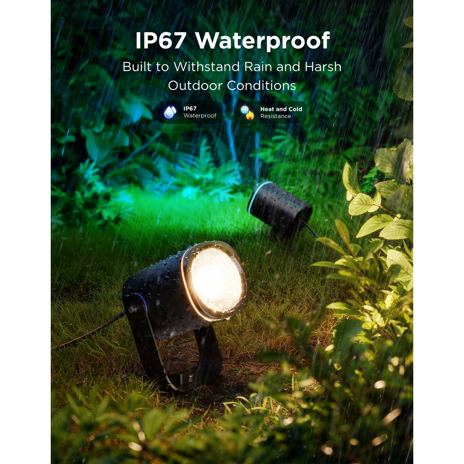 Govee slimme buitenspots matter rgbicww - 2 pack tuinspots