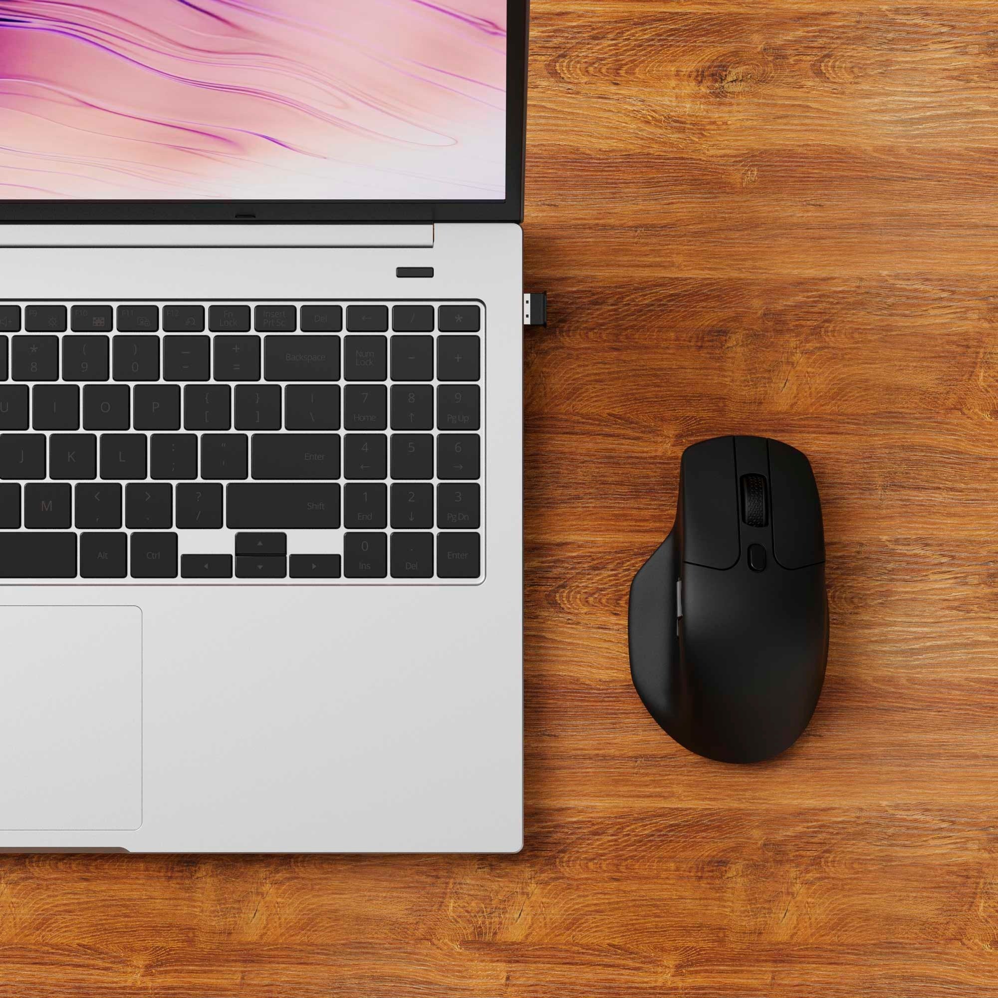Keychron m6-a1 wireless mouse (zwart, 100 - 26.000 dpi, usb-c bluetooth 5.1 2.4 ghz)