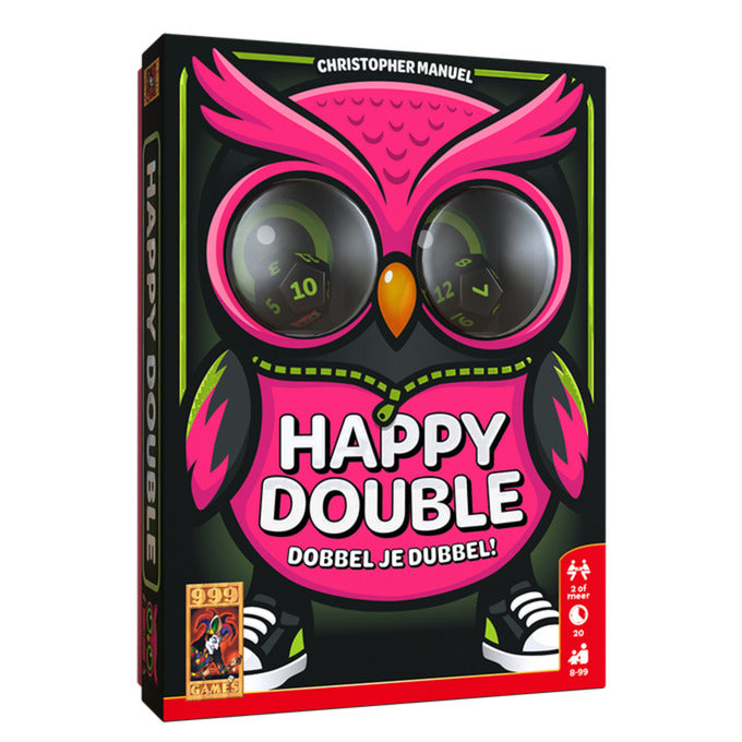 999games 999 games happy double dobbelspel (nederlands, 2 - 8 spelers, 20 minuten, vanaf 8 jaar)