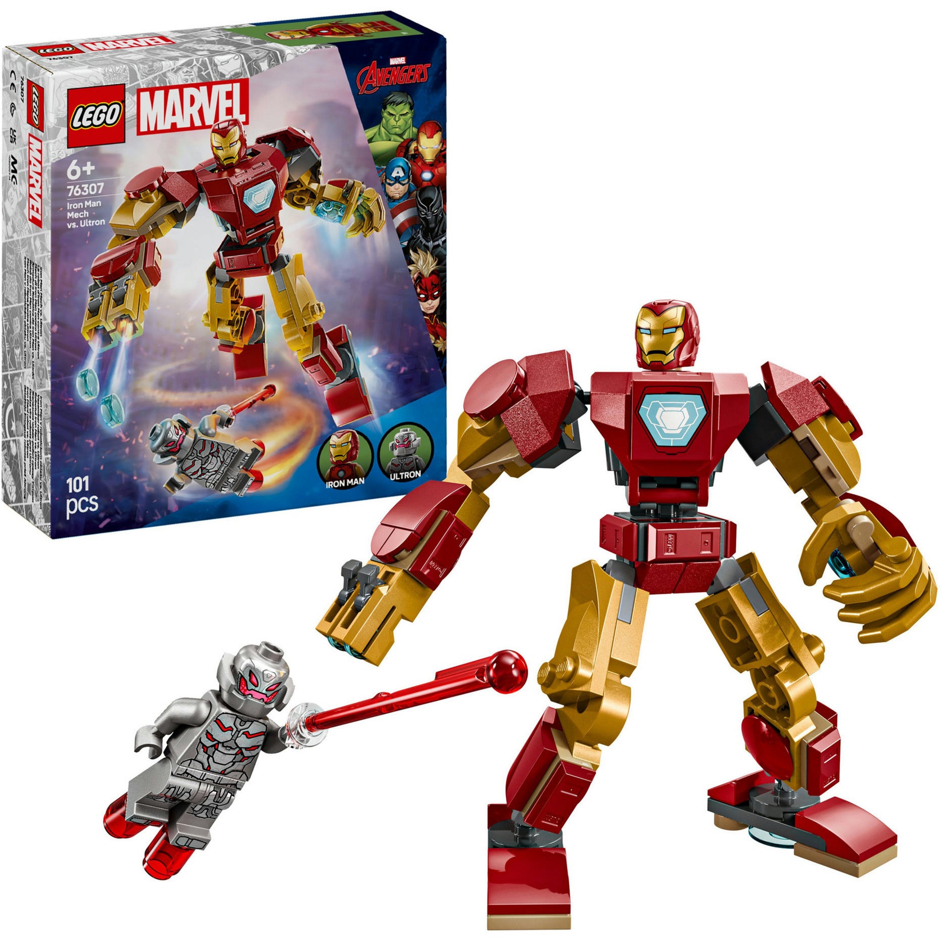 Lego superhelden 76307 iron man mecha vs. ultron