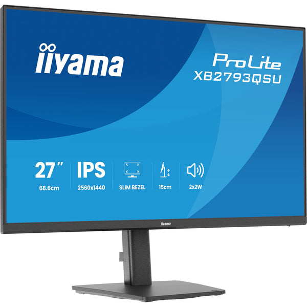 Iiyama prolite xb2793qsu-b1 27 monitor (zwart (mat), 1x displayport, 1x hdmi, 2x usb-a)