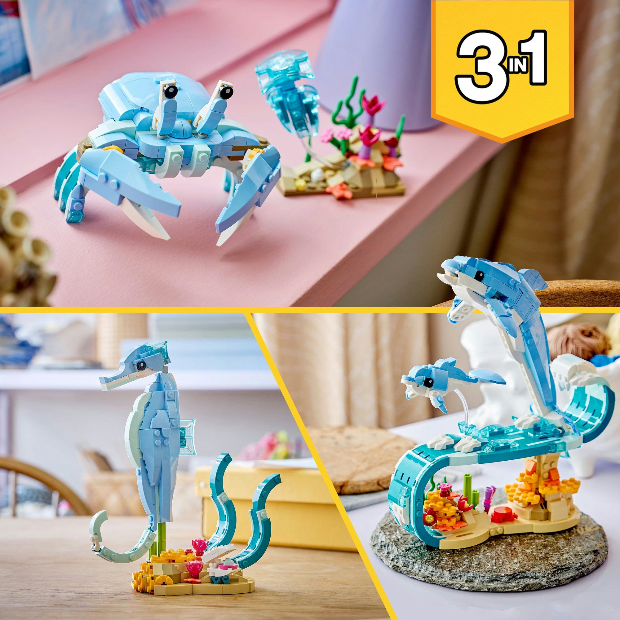 Lego creator 31385 zeedieren: prachtige dolfijnen