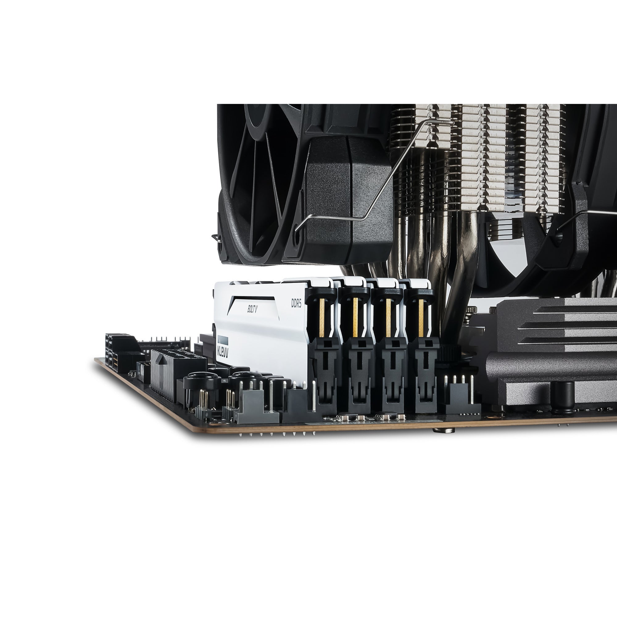 Klevv bolt v 32 gb ddr5-6000 (2x 16 gb) werkgeheugen (wit, kd5agu880-60a300i, xmp 3.0, expo)