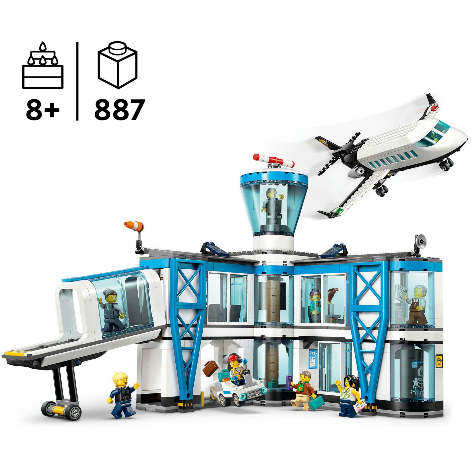 Lego city - luchthaven met vliegtuig constructiespeelgoed (60502)
