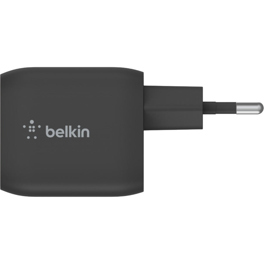 Belkin boostcharge pro 2-poorts usb-c gan-wandlader met pps (45 w) (zwart)