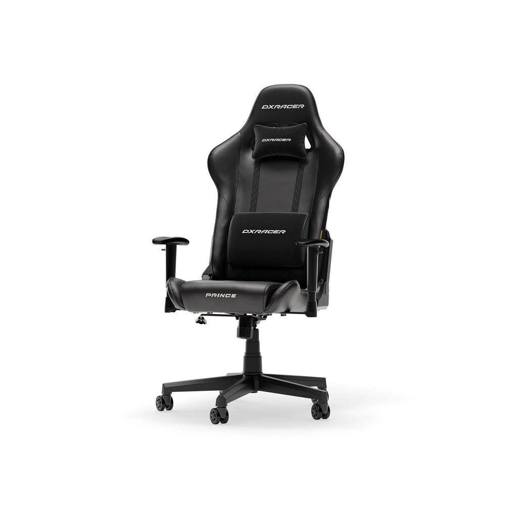 Dxracer prince l black pvc leather gamestoel (zwart)