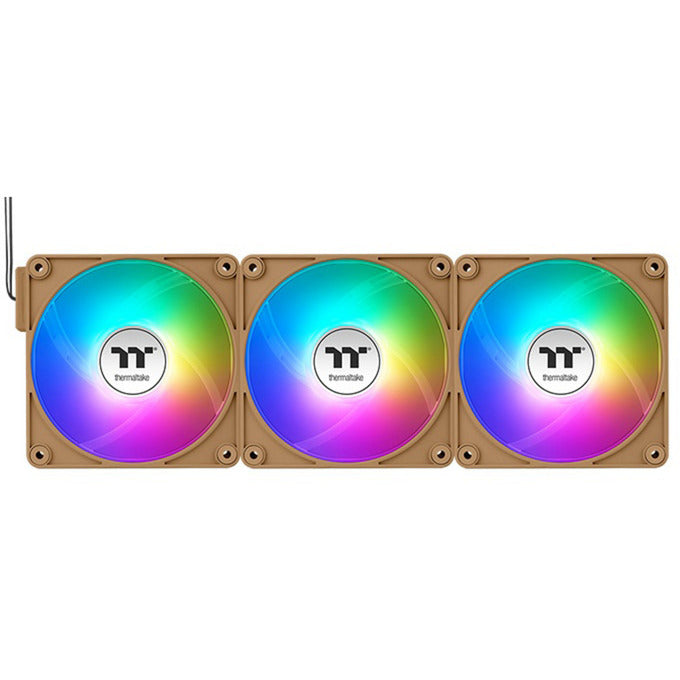 Thermaltake ct120 ex reverse argb sync pc cooling fan gravel sand (3-fan pack) case fans (lichtbruin, 3 stuks, 120 x 120 x 25 mm, pwm)