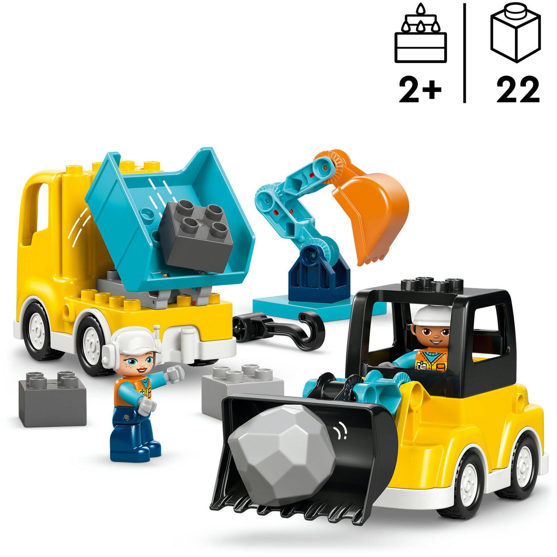 Lego duplo 10475 3-in1 bouwvoertuigen