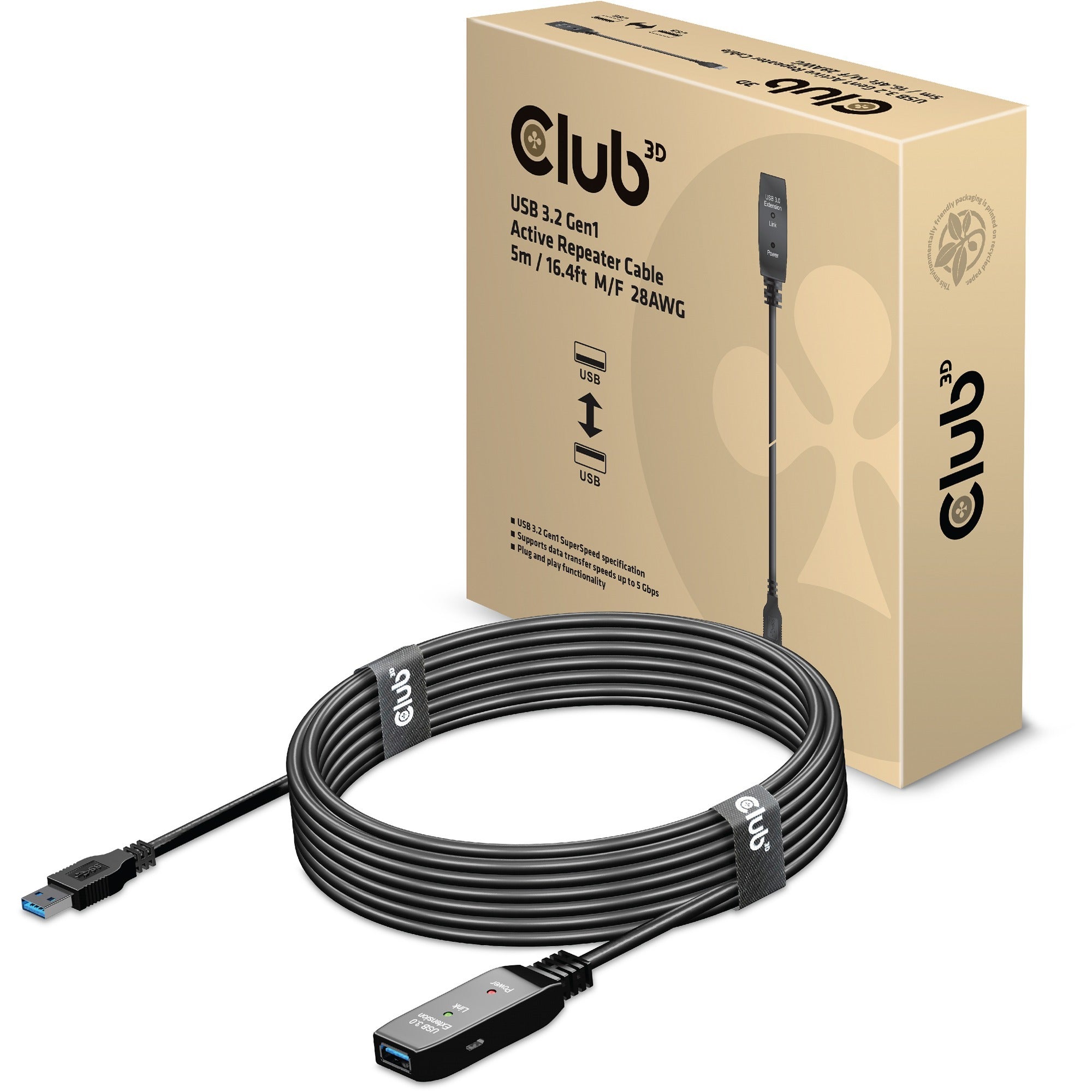 Club 3D Club 3D USB 3.2 Gen1 Actieve Repeater