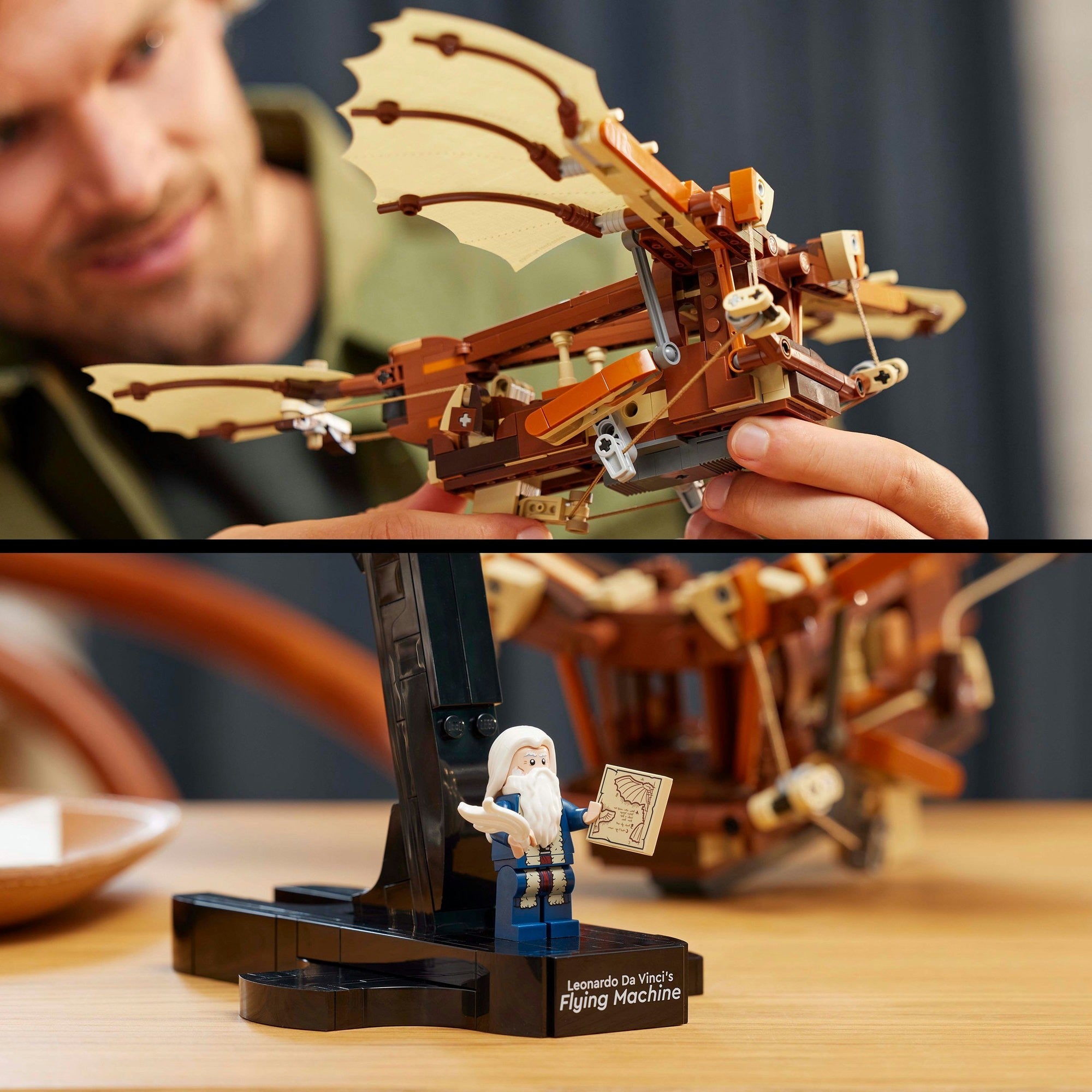 Lego 10363 iconen van de vliegmachine van leonardo da vinci