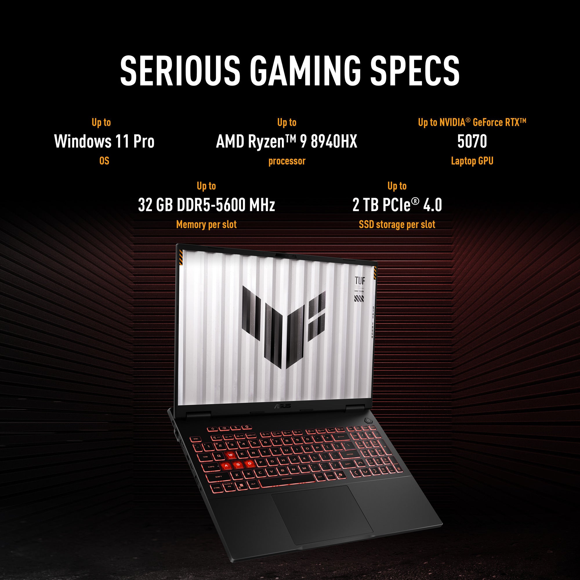 Asus tuf gaming a16 fa608um-rv231w 16 gaming laptop (zwart grijs | r7 260 | rtx 5060 | 16 gb | 512 gb ssd)