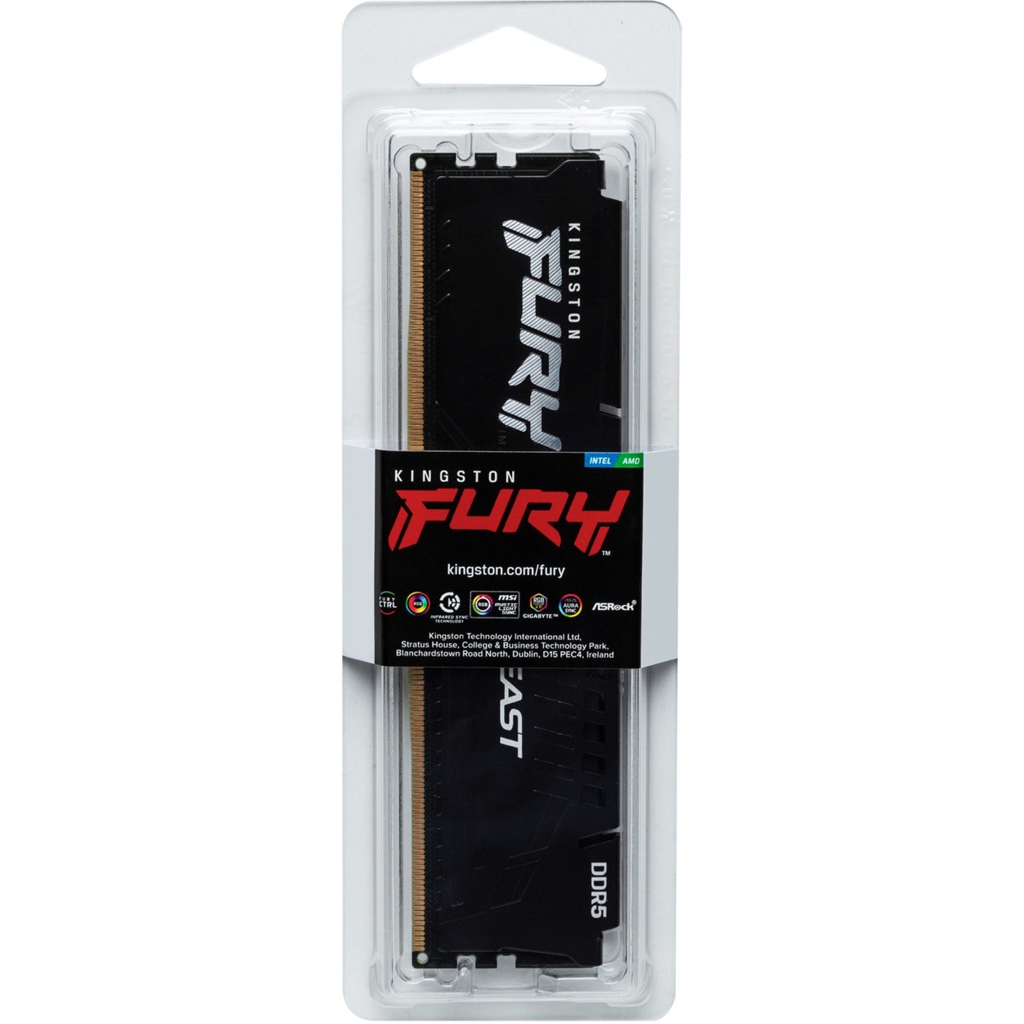 Kingston fury 16 gb ddr5-5600 werkgeheugen (zwart, kf556c40bb-16, beast, xmp)