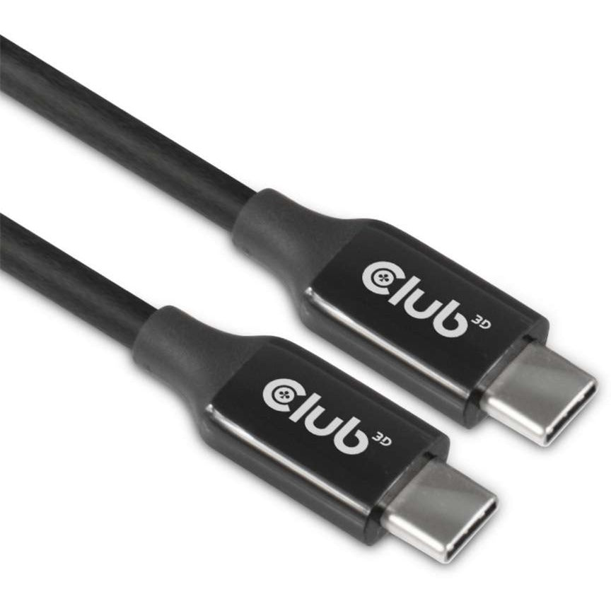 Club 3d actieve usb-c 3.2 gen 2 kabel (zwart, 5 meter, 60 w, 8k)