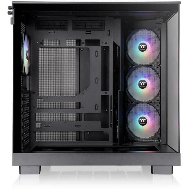 Thermaltake view 380 xl tg argb midi tower behuizing (zwart | 2x usb-a | 1x usb-c | rgb | tempered glass)