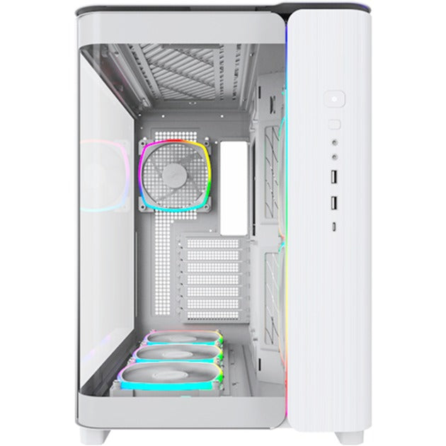 Montech king 95 pro midi tower behuizing (wit | 2x usb-a | 1x usb-c | rgb | tempered glass)