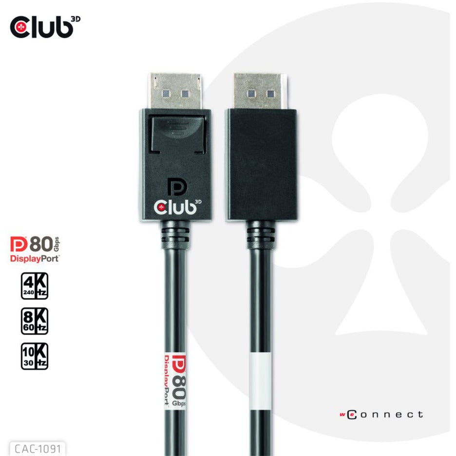 Club 3D Club 3D DisplayPort 2.1 Bi-Directioneel VESA DP80 Gecertificeerd