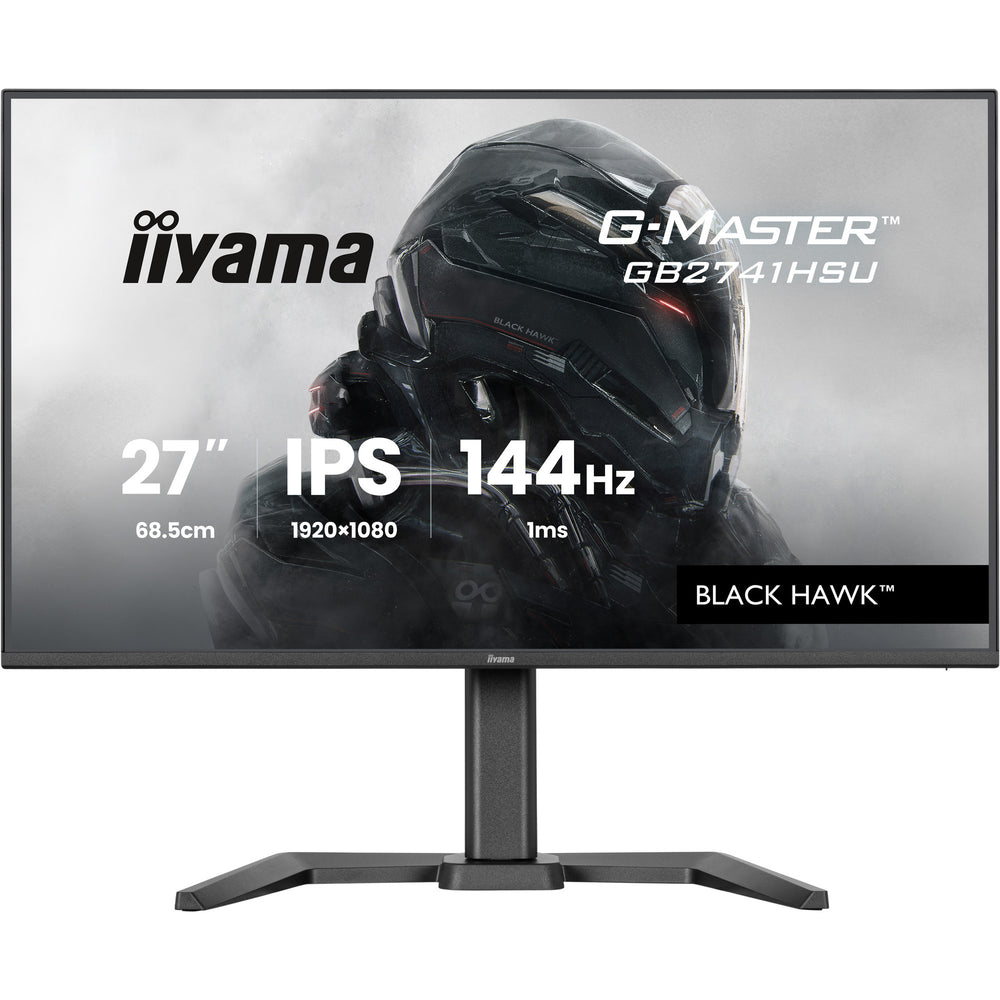 Iiyama g-master black hawk gb2741hsu-b1 27 gaming monitor (zwart, hdmi, displayport, 2x usb-a, usb-b, 144 hz)
