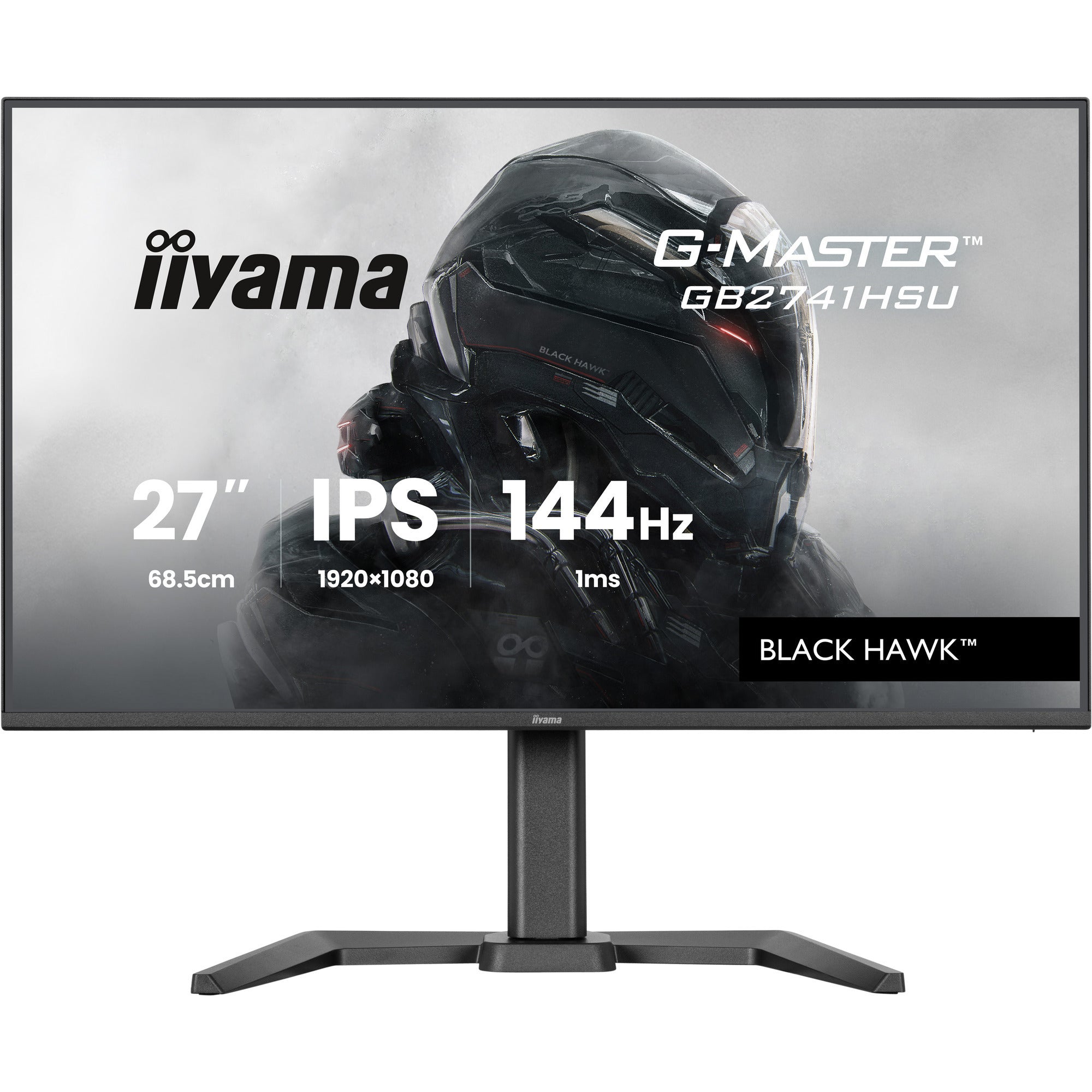 Iiyama g-master black hawk gb2741hsu-b1 27 gaming monitor (zwart, hdmi, displayport, 2x usb-a, usb-b, 144 hz)