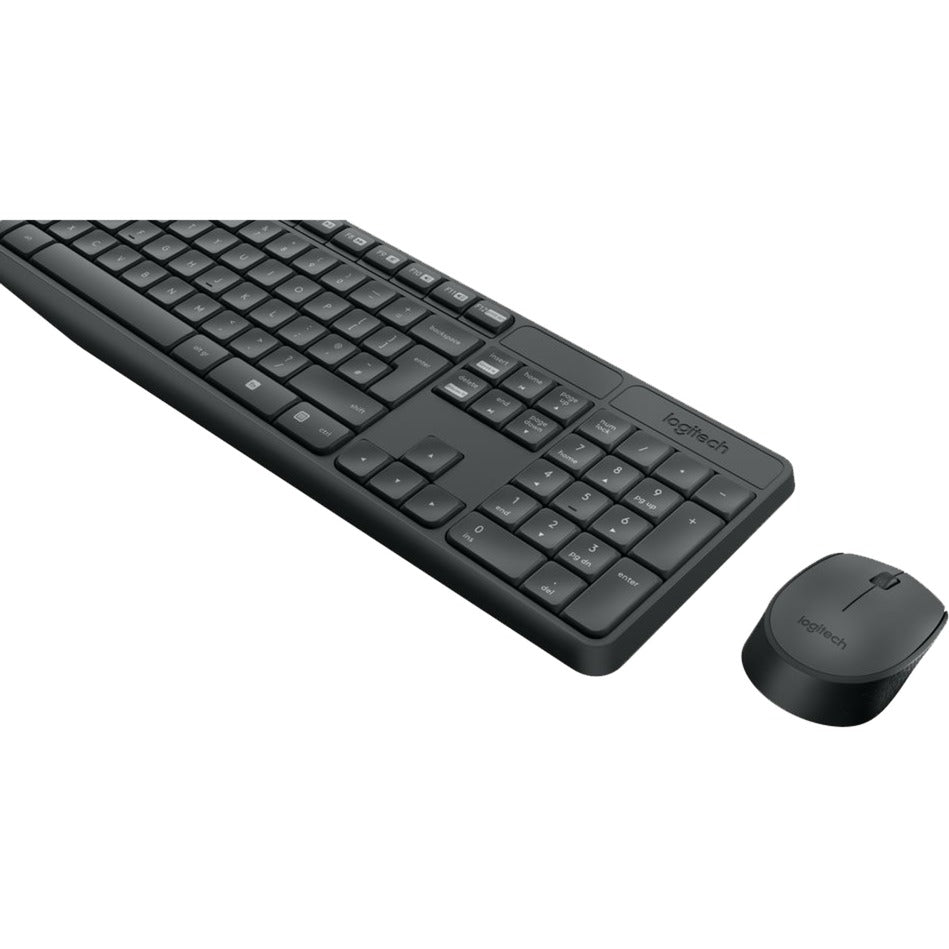 Logitech mk235 draadloze desktopset (zwart, us-international lay-out (qwerty))