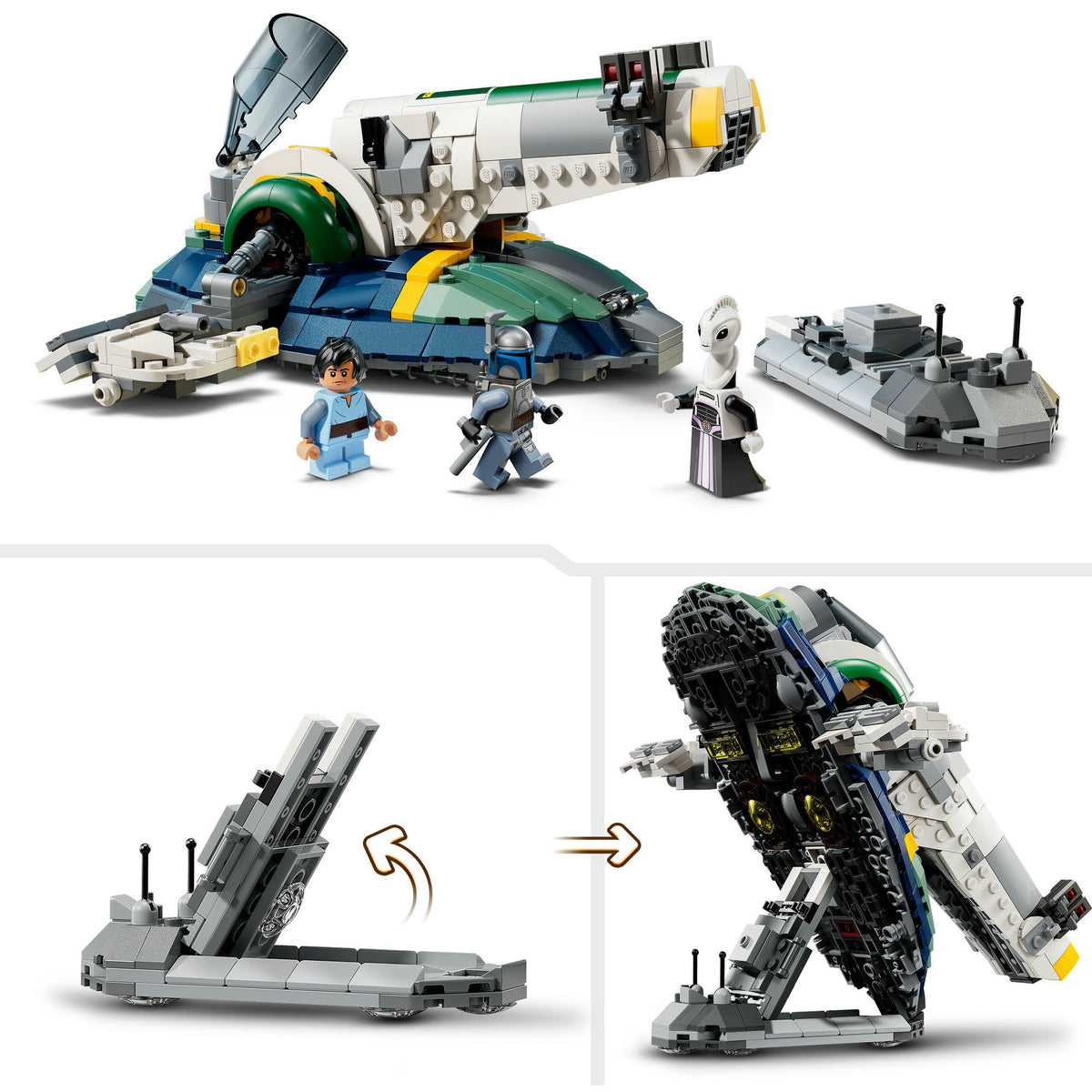 Lego star wars: attack of the clones jango fetts bouwbaar ruimteschip speelgoed voor kinderen 75433
